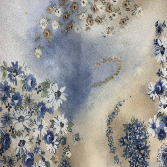 Route 66 VTG Y2K Floral Top Babydoll Belle Sleeves Sheer  Fairycore XL *READ - Picture 10 of 15